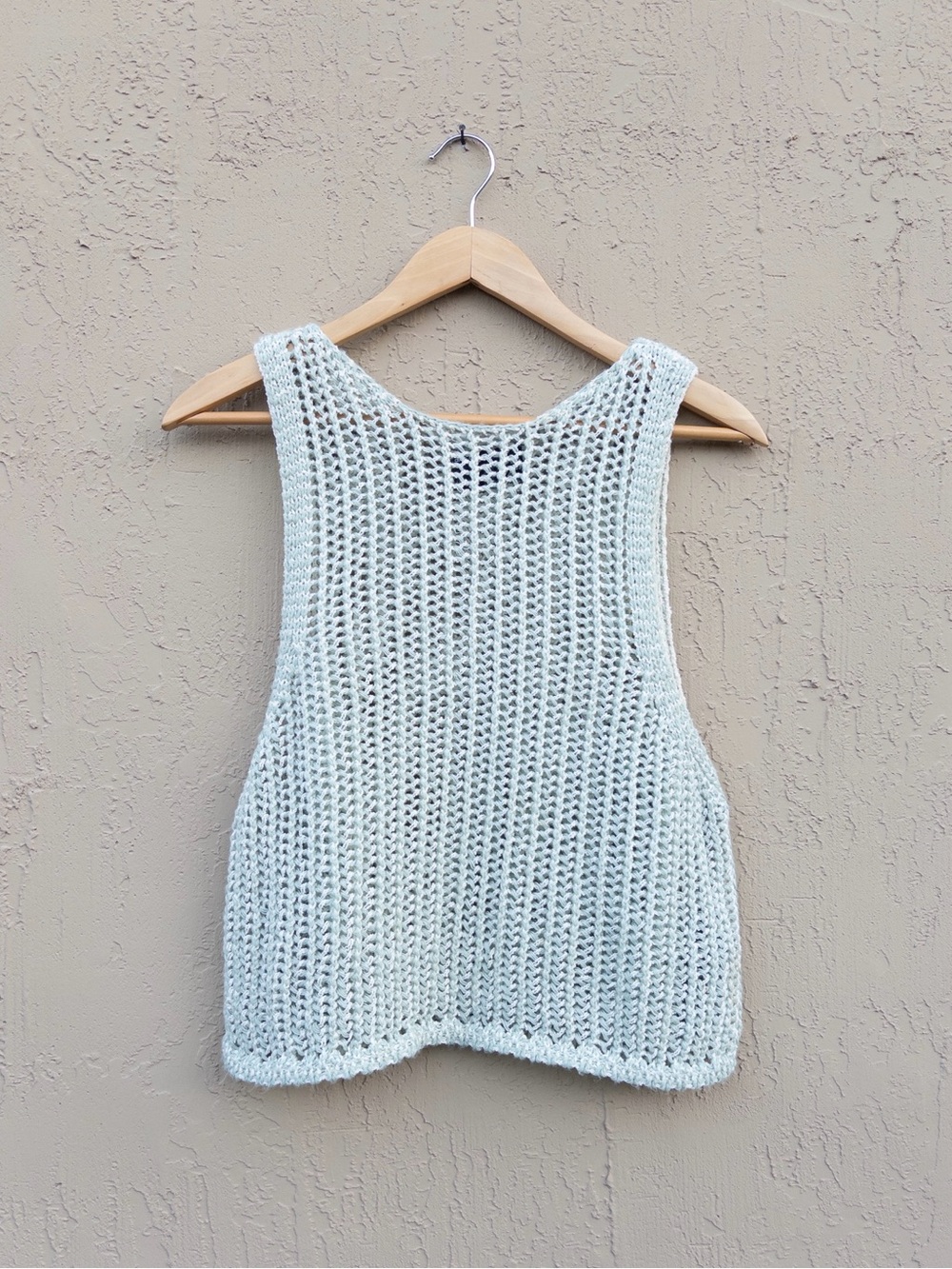 ASOS DESIGN Chunky Knit Tank Top | Seafoam Marl Sleeveless Sweater Vest